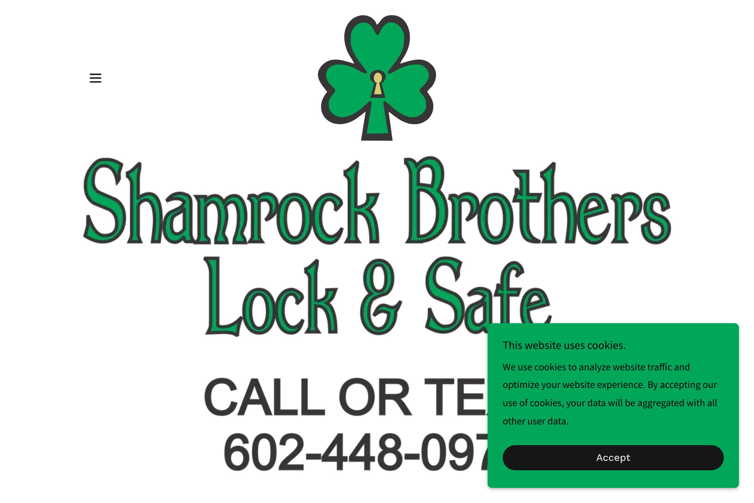 Shamrock Brothers Lock & Safe - before the SiteLyncs rebuild
